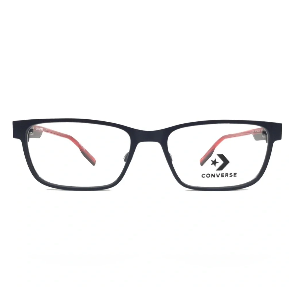 Converse Kids Eyeglasses Frames CV3004Y 411 Matte Black Red Full Rim 49-16-140